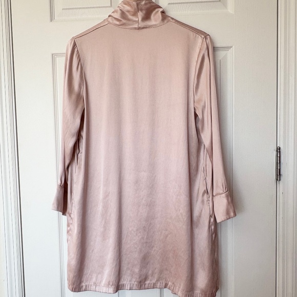 Blissy Classic 100% Mulberry Silk Luxury Robe Pink O/S - Picture 6 of 8